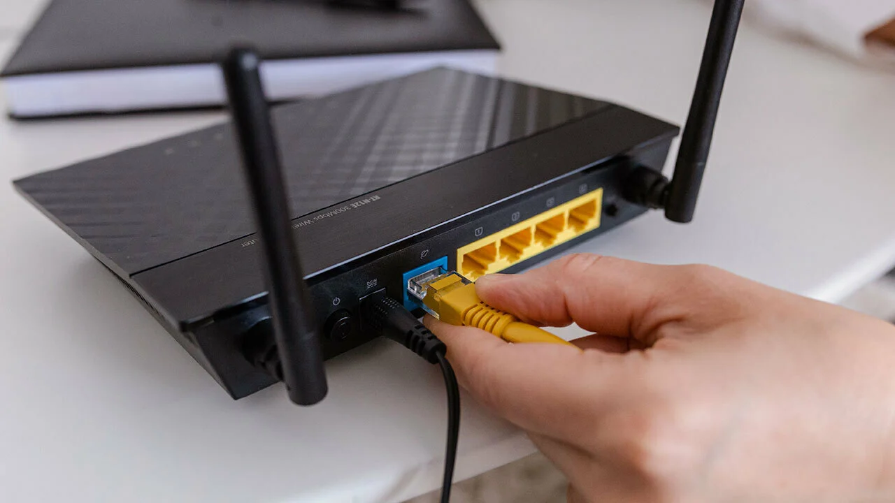 Connect the cable to the appropriate port