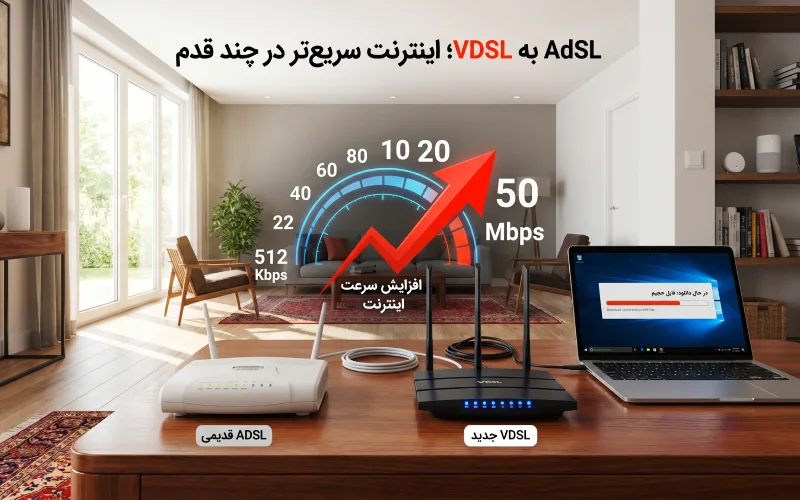 تبدیل adsl به vdsl