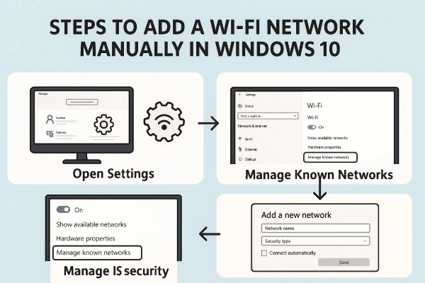 پيدا كردن واي فاي در ویندوز 10 با استفاده از تنظیمات Network & Security