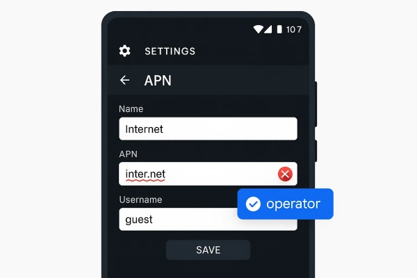تنظیمات APN