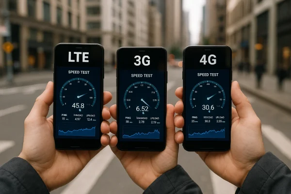مقایسه lte با 3G و 4G