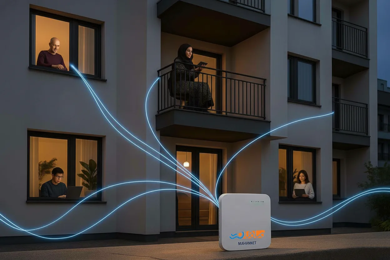 مناطق تحت پوشش اینترنت فیبر نوری