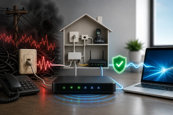Adsl Projects رفع نویز خط تلفن ADSL |علت و بهترین روشهای رفع نویز