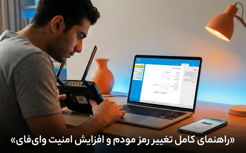 راهنمای کامل تغییر رمز مودم و تنظیمات امنیت وای‌فای در پنل مدیریت مودم