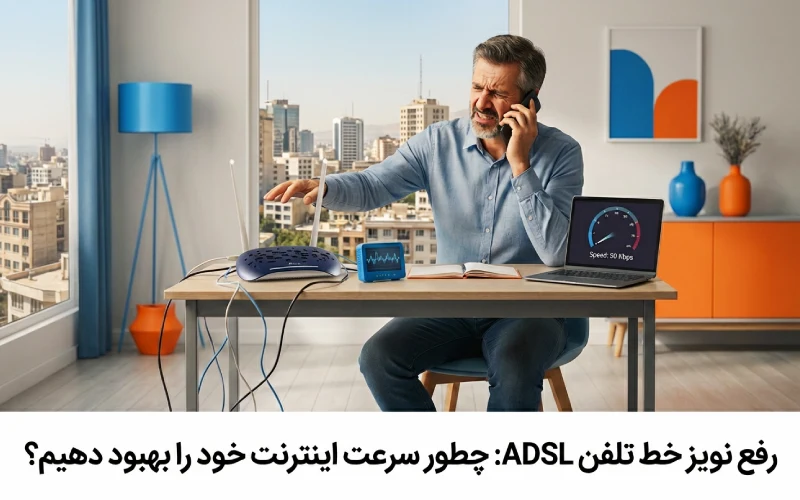 رفع نویز خط تلفن ADSL
