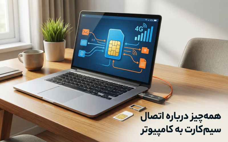 اتصال سیم‌کارت به کامپیوتر و لپ‌تاپ برای دسترسی به اینترنت همراه